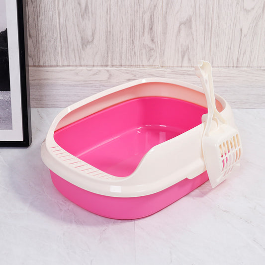 Semi-enclosed Cat Litter Box