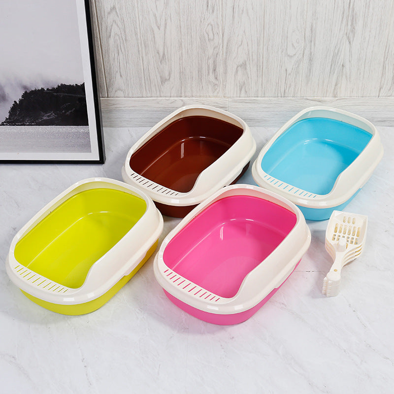 Semi-enclosed Cat Litter Box
