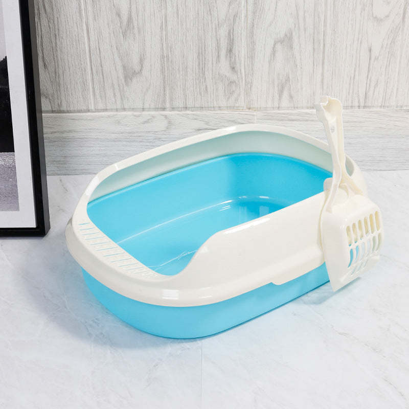Semi-enclosed Cat Litter Box