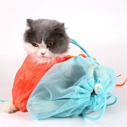 Protective Bag for Cat Grooming and Bathing