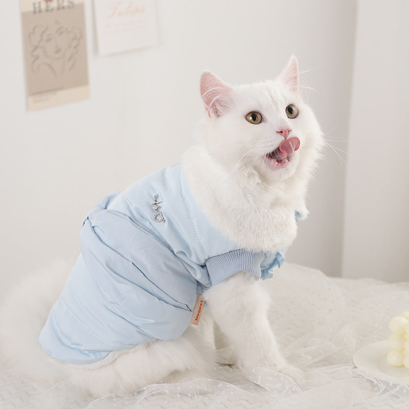 Clothes Cute Muppet English Short Blue Cat Pet